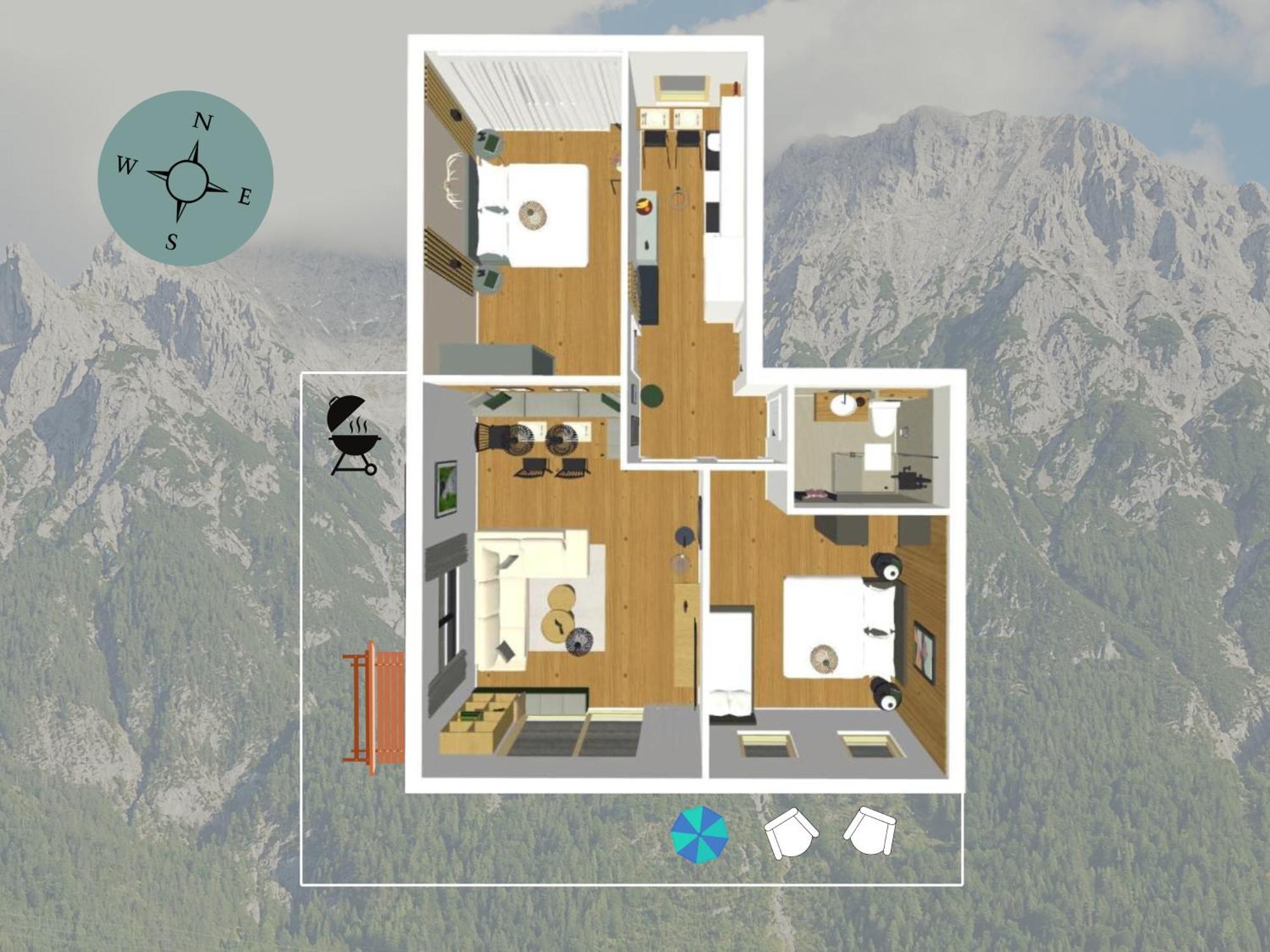 Die Karwendelsuite - 5 Sterne Fewo Mit Bestem Bergblick, Zentrumsnah & Ruhig Gelegen, Familienfreundlich Mittenwald Exterior photo
